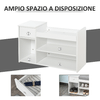 HOMCOM-Panca-Scarpiera-con-Cuscino-Cassetto-e-3-Vani-Aperti-in-Legno-81x31-5x49cm-Bianco