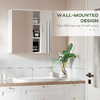 kleankin-Armadietto-Specchiera-Bagno-2-Ante-con-Ripiani-Aperti-e-Mensole-Regolabili-60x20x61cm-Bianco