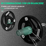 SPORTNOW-Set-di-2-Dischi-Pesi-da-10kg-in-Acciaio-con-Rivestimento-in-Gomma-per-Bilanciere