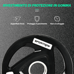 SPORTNOW-Set-di-2-Dischi-Pesi-da-10kg-in-Acciaio-con-Rivestimento-in-Gomma-per-Bilanciere