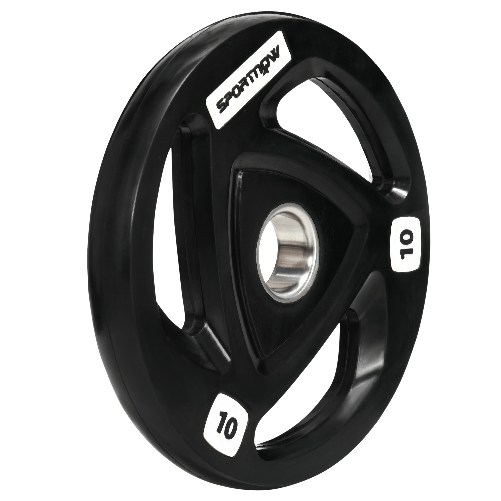 SPORTNOW-Set-di-2-Dischi-Pesi-da-10kg-in-Acciaio-con-Rivestimento-in-Gomma-per-Bilanciere