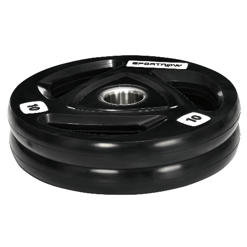 SPORTNOW-Set-di-2-Dischi-Pesi-da-10kg-in-Acciaio-con-Rivestimento-in-Gomma-per-Bilanciere