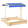 Outsunny-Sabbiera-per-Bambini-in-Legno-con-Panca-e-Tettuccio-Parasole-Regolabile-120x120x120cm