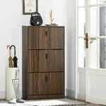 HOMCOM-Mobile-Scarpiera-a-3-Livelli-con-Ripiani-Regolabili-per-18-Paia-max-in-Truciolato-63x24x114-cm