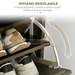 HOMCOM-Mobile-Scarpiera-a-3-Livelli-con-Ripiani-Regolabili-per-18-Paia-max-in-Truciolato-63x24x114-cm
