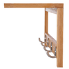 HOMCOM-Attaccapanni-a-Parete-Mensola-Appendiabiti-in-Bambu-50x17x20cm