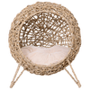 PawHut-Cesta-Rialzata-per-Gatti-Fino-a-10kg-Cuccia-per-Animali-Domestici-in-Rattan-PE-Color-Legno---52x58cm-
