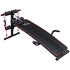 HOMCOM-Panca-Multifunzione-per-Allenamento-a-Casa-Panca-Addominali-Inclinazione-con-Votagore-a-molla-e-Schienale-Regolabile-e-2-Corde-Elastiche-55-5-x-137-5-cm-Nero