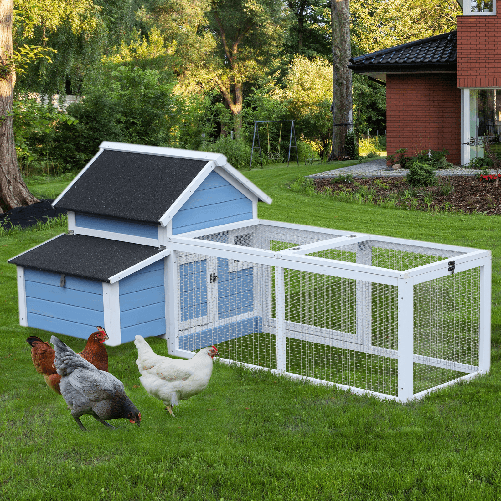 PawHut-Gabbia-per-Galline-Ovaiole-con-Zona-Corsa-e-Vassoio-di-Nidificazione-Rimovibile-Pollaio-da-Giardino-in-Legno-con-Tetto-Impermeabile-180x91x79-cm