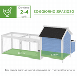 PawHut-Gabbia-per-Galline-Ovaiole-con-Zona-Corsa-e-Vassoio-di-Nidificazione-Rimovibile-Pollaio-da-Giardino-in-Legno-con-Tetto-Impermeabile-180x91x79-cm