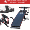HOMCOM-Panca-Multifunzione-per-Allenamento-a-Casa-Panca-Addominali-Inclinazione-con-Votagore-a-molla-e-Schienale-Regolabile-e-2-Corde-Elastiche-55-5-x-137-5-cm-Nero
