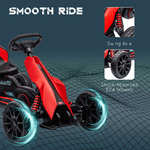 HOMCOM-Go-Kart-a-Pedali-per-Bambini-3-8-Anni-con-Sedile-Regolabile-e-Ruote-in-EVA-100x58x58-5-cm-Rosso-Nero