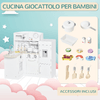 HOMCOM-Cucina-Giocattolo-per-Bambini-da-3-Anni-in-Su-in-Legno-Bianco