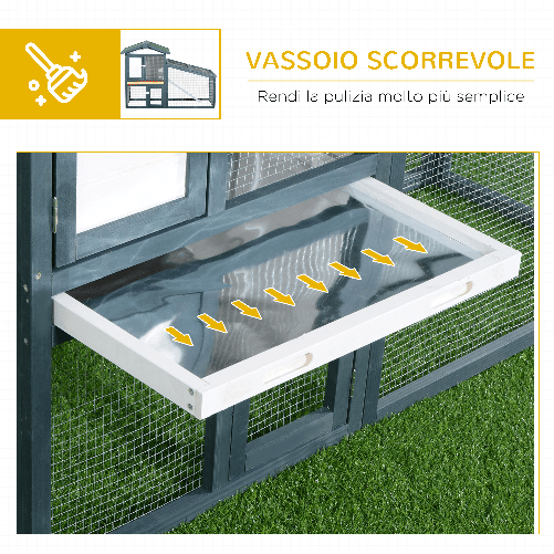 PawHut-Gabbia-per-Conigli-Animali-in-Legno-di-Abete-Doppia-Porta-140x65x100cm