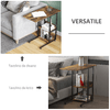 HOMCOM-Tavolino-da-Salotto-Stile-Industriale-Altezza-Regolabile-e-4-Ruote-con-Freno-80x40x60-75cm
