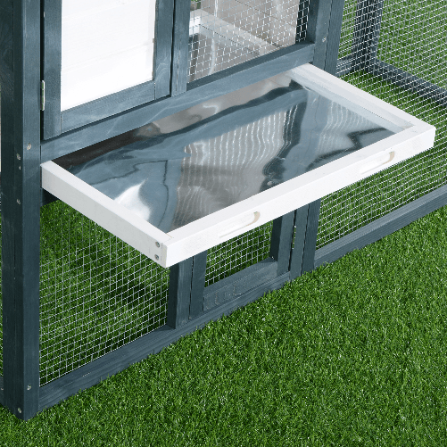 PawHut-Gabbia-per-Conigli-Animali-in-Legno-di-Abete-Doppia-Porta-140x65x100cm