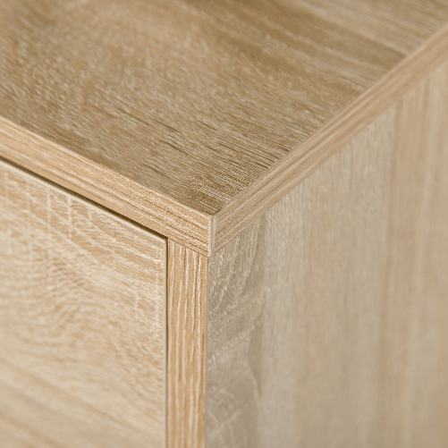 HOMCOM-Mobile-Scarpiera-Salvaspazio-per-12-Scarpe-Armadietto-con-4-Mensole-e-2-Cassetti-68x35x102-5cm-Color-Legno-e-Bianco