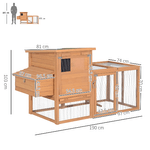 PawHut-Pollaio-da-Giardino-Gabbie-per-Galline-da-Esterno-con-Zona-di-Corsa-e-Nido-in-Legno-190-81-103cm