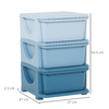 HOMCOM-Cassettiera-in-Plastica-Colorata-per-Cameretta-con-3-Cassetti-37x37x56-5cm-Blu