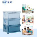 HOMCOM-Cassettiera-in-Plastica-Colorata-per-Cameretta-con-3-Cassetti-37x37x56-5cm-Blu