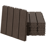 Outsunny-Set-9-Mattonelle-a-Incastro-per-Terrazzo-Piastrelle-per-pavimenti--30x30x2cm--in-PP-Antiscivolo-Area--0-81-mq-Marrone