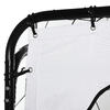 HOMCOM-Porta-da-Calcio-per-Bambini-e-Adulti-Rete-in-PE-in-Metallo-Oxford-Bianco-Nero