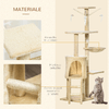 PawHut-Albero-Tiragraffi-con-Cuccia-per-Gatti-in-Legno-Sisal-Naturale-Beige-40x30x131cm