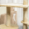PawHut-Albero-Tiragraffi-con-Cuccia-per-Gatti-in-Legno-Sisal-Naturale-Beige-40x30x131cm