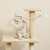 PawHut-Albero-Tiragraffi-con-Cuccia-per-Gatti-in-Legno-Sisal-Naturale-Beige-40x30x131cm