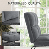 HOMCOM-Poltrona-Relax-con-Poggiapiedi-per-Interni-Set-2-Pezzi-in-Effetto-Velluto-e-Metallo-Grigia