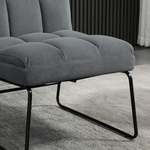 HOMCOM-Poltrona-Relax-con-Poggiapiedi-per-Interni-Set-2-Pezzi-in-Effetto-Velluto-e-Metallo-Grigia