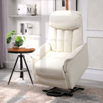 HOMCOM-Poltrona-Relax-Reclinabile-Poltrona-Alzapersone-Elettrica-con-Telecomando-e-Poggiapiedi-Integrato-80x94x104cm-Crema