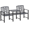 Outsunny-Panchina-da-Giardino-Moderna-2-Posti-con-Tavolino-e-Foro-per-Ombrellone
