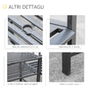 Outsunny-Panchina-da-Giardino-Moderna-2-Posti-con-Tavolino-e-Foro-per-Ombrellone