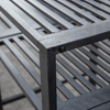 Outsunny-Panchina-da-Giardino-Moderna-2-Posti-con-Tavolino-e-Foro-per-Ombrellone