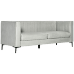 HOMCOM-Divano-3-Posti-in-Velluto-Grigio-con-5-Piedini-e-Doghe-199x72x75cm