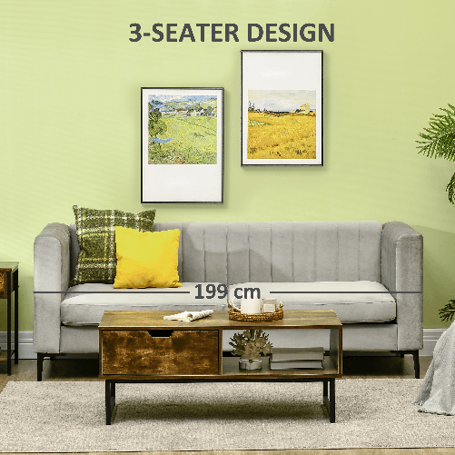 HOMCOM-Divano-3-Posti-in-Velluto-Grigio-con-5-Piedini-e-Doghe-199x72x75cm