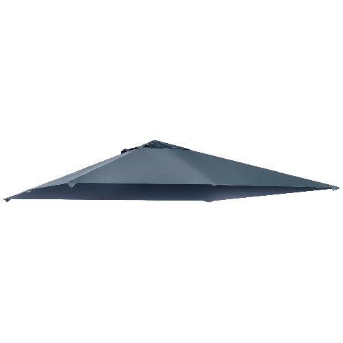 Outsunny-Tetto-di-Ricambio-3x3m-Telo-Sostitutivo-per-Gazebo-in-Poliestere-con-8-Fori-di-Ventilazione-Grigio