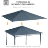 Outsunny-Tetto-di-Ricambio-3x3m-Telo-Sostitutivo-per-Gazebo-in-Poliestere-con-8-Fori-di-Ventilazione-Grigio