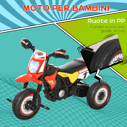 HOMCOM-Triciclo-a-pedali-per-Bambini-Eta-18-36-Mesi---Rosso