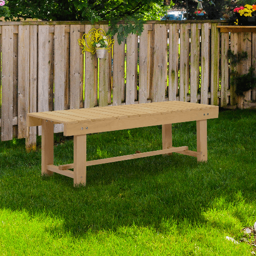 Outsunny-Panchina-da-Esterni-Impermeabile-2-Posti-in-Legno-di-Abete-110x38x35cm
