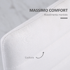 HOMCOM-Set-4-Sedie-Imbottite-per-Soggiorno-o-Sala-da-Pranzo-Sedie-da-Cucina-Moderne-in-Metallo-e-Tessuto-Bianco