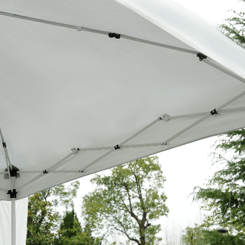 Outsunny-Gazebo-Pieghevole-da-Giardino-2-4x2-4m-con-Struttura-in-Acciaio-e-Corde-Antivento-Bianco
