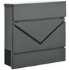 HOMCOM-Cassetta-Postale-in-Acciaio-Zincato-con-Portagiornali-e-2-Chiavi-di-Sicurezza-37x10-5x37-cm-Grigio