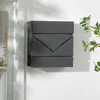 HOMCOM-Cassetta-Postale-in-Acciaio-Zincato-con-Portagiornali-e-2-Chiavi-di-Sicurezza-37x10-5x37-cm-Grigio