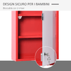 HOMCOM-Cassetta-Porta-Medicine-Armadietto-Medicinali-4-Livelli-Porta-in-Vetro-60-30-12cm-Rosso