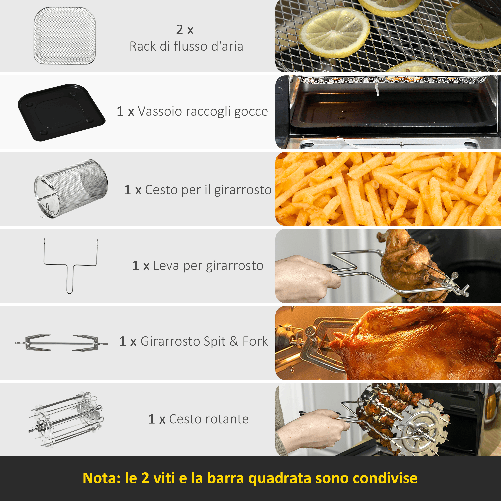 HOMCOM-Friggitrice-ad-Aria-8-in-1-da-11-Litri-1800W-con-Accessori-e-Schermo-LED-32x35-6x37-9-cm-Nera