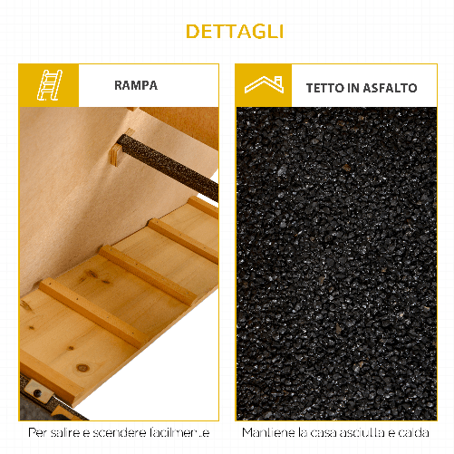 PawHut-Gabbia-per-Conigli-con-Rampa-e-Area-Aperta-Conigliera-in-Legno-e-Metallo-su-2-Livelli-Giallo-Chiaro-89-5x45x81cm