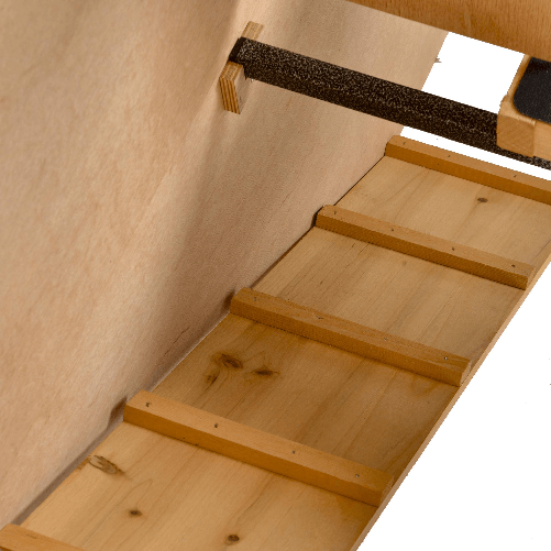 PawHut-Gabbia-per-Conigli-con-Rampa-e-Area-Aperta-Conigliera-in-Legno-e-Metallo-su-2-Livelli-Giallo-Chiaro-89-5x45x81cm