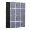 HOMCOM-Armadio-Guardaroba-Modulare-Cubi-Salvaspazio-da-Casa-Bianco-e-Nero-in-PP-111-x-47-x-145-cm